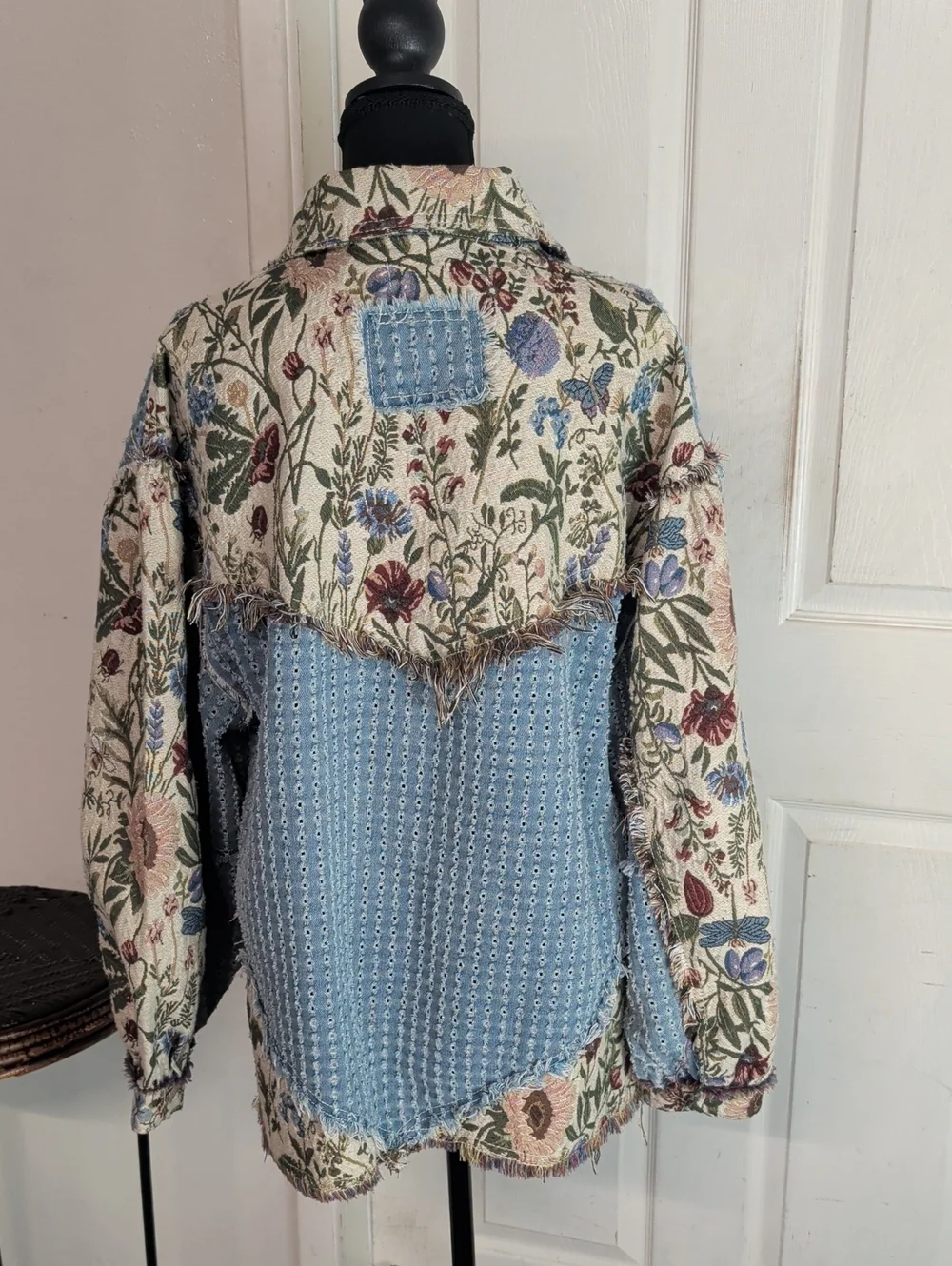 POL Denim Floral Shacket Women Small - Picture 4 of 6